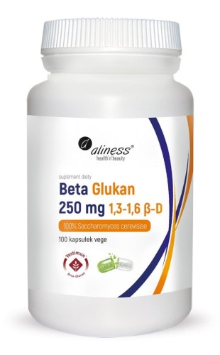 Beta-glukan 250 mg, 100 kapsułek wege, Aliness