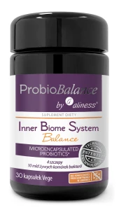 Probiotyk, ProbioBalance Inner Biome System IBS, 10 mld żywych bakterii, 30 kapsułek wege, Aliness