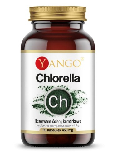 Chlorella z rozerwanymi ścianami komórkowymi, 90 kapsułek, Yango