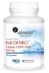 Krill Oil NKO (Olej z kryla) Omega 3 z Astaksantyną, 500 mg 60 kapsułek, Aliness