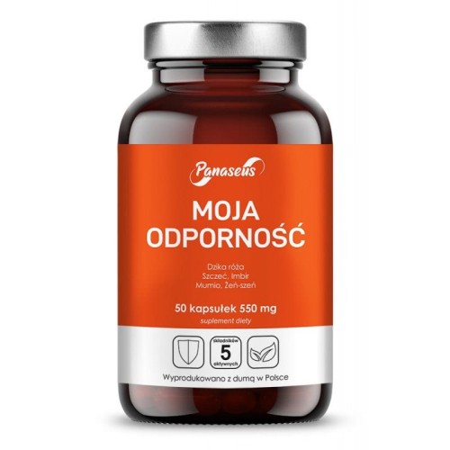 Moja Odporność (dzika róża, imbir, żeń-szeń, szczeć, mumio) 50 kapsułek, Panaseus