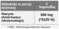 Niacyna, Amid kwasu nikotynowego 500 mg, 100 kapsułek wege, Aliness