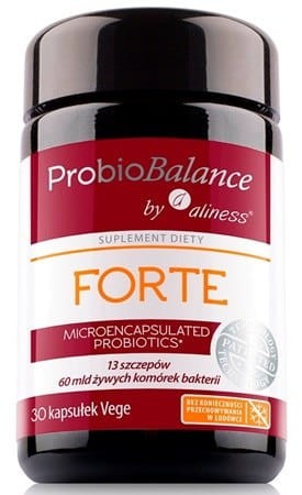Probiotyk, ProbioBalance FORTE, 60 mld żywych bakterii, 30 kapsułek wege, Aliness