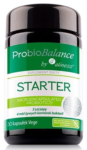 Probiotyk, ProbioBalance STARTER, 4 mld żywych bakterii, 30 kapsułek wege, Aliness