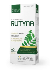 Rutyna 330 mg, standaryzowany wyciąg, 60 kapsułek, Medica Herbs