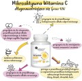 Witamina C microactive 500 mg, mikroaktywna długouwalniająca się, 100 kapsułek wege, Aliness